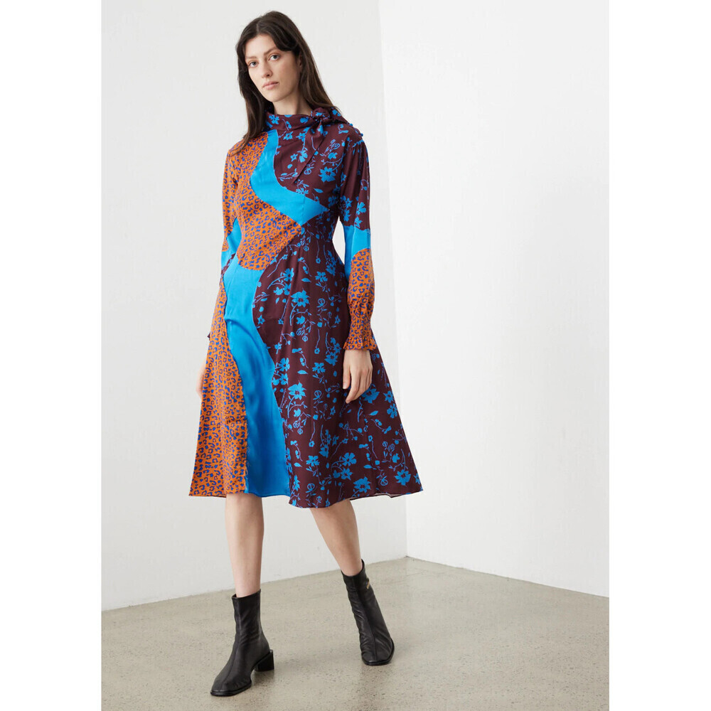 Andersson Bell Ophelia Flower Leopard-Print Dress SIZE M $655